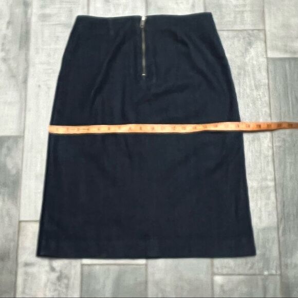 Vtg early Y2K  Gap dark wash rigid denim Fitted stretch pencil jean skirt 1 XS - Picture 5 of 7